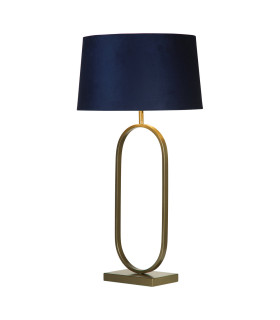 Modish Table Lamp Bronze Navy Shade 1x E27-1