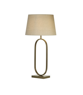 Modish Table Lamp Bronze Natural Shade 1x E27-3
