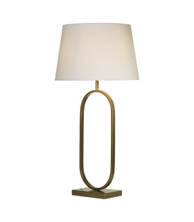 Modish Table Lamp Bronze White Shade x E27-1