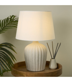 Padstow Table Lamp Ceramic Fabric Shade 1x E14-2