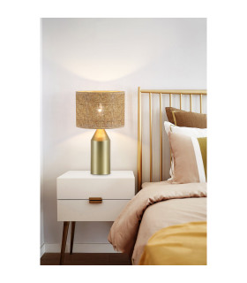 Pheobe Table Lamp Gold Rattan Shade 1x-2