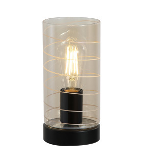 Broughton Table Lamp Amber Glass 1x E27-1