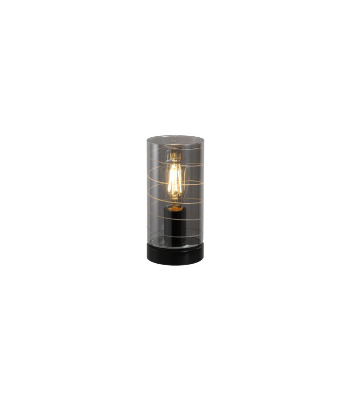 Broughton Table Lamp Smoked Glass 1x E14-3