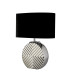 Regen Table Lamp Chrome Ceramic Black Fabric Shade 1x E27-4