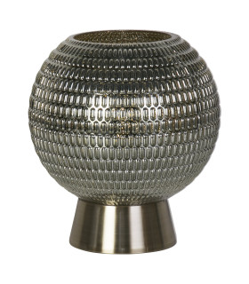 Mila Table Lamp Brass & Green Glass 1x E27-1