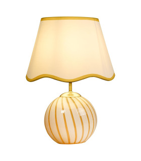 Celine Table Lamp Yellow Striped Glass x-1