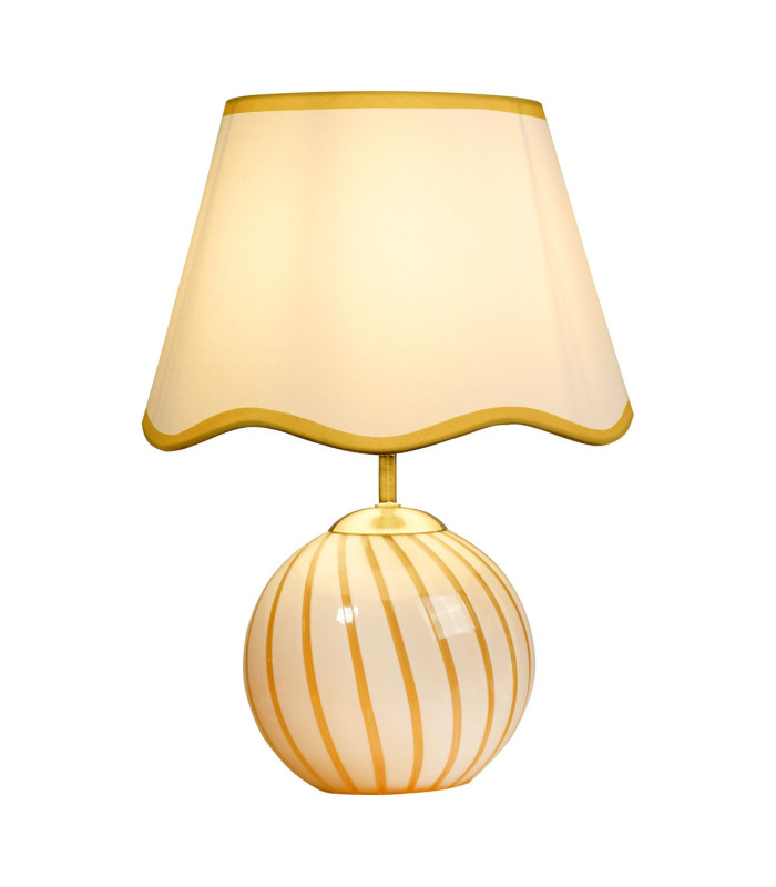 Celine Table Lamp Yellow Striped Glass x-1