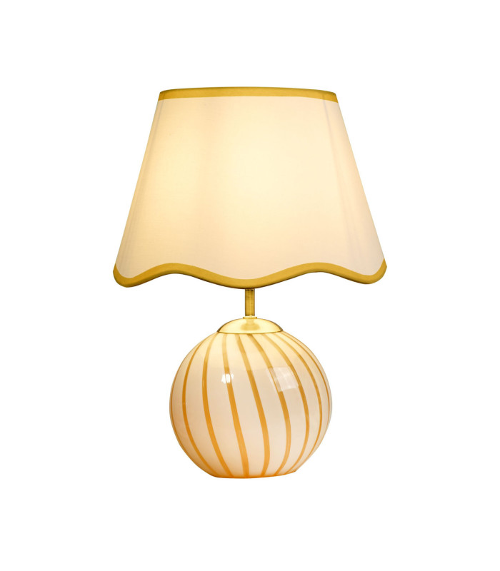 Celine Table Lamp Yellow Striped Glass x-3