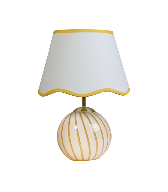 Celine Table Lamp Yellow Striped Glass x-4