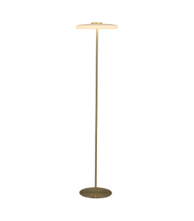 Record Floor Lamp Gold White Glass-1