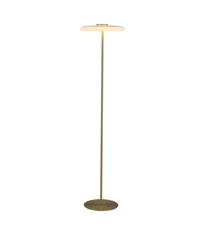 Record Floor Lamp Gold White Glass-1