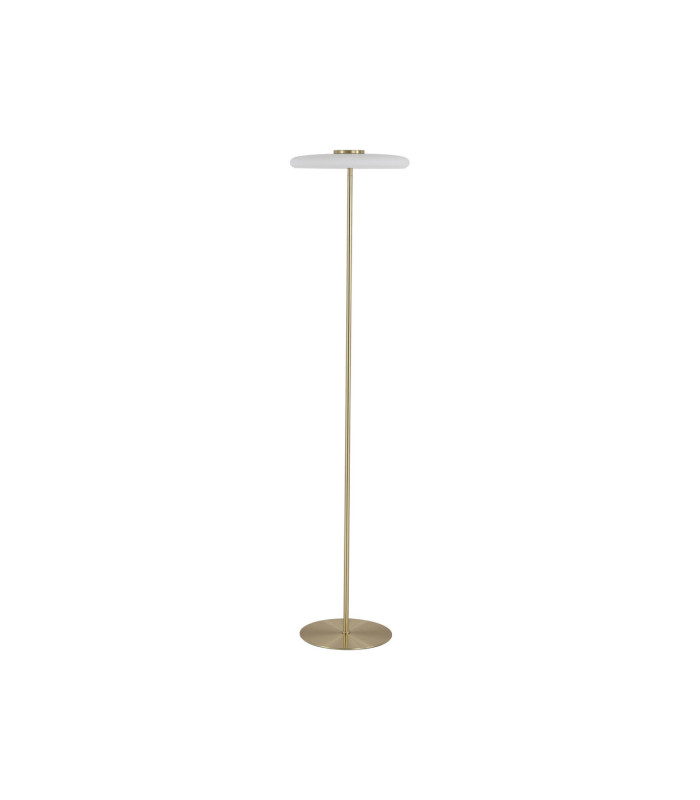 Record Floor Lamp Gold White Glass-4