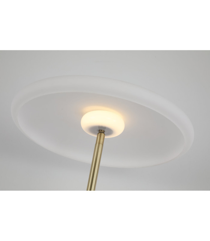 Record Floor Lamp Gold White Glass-5