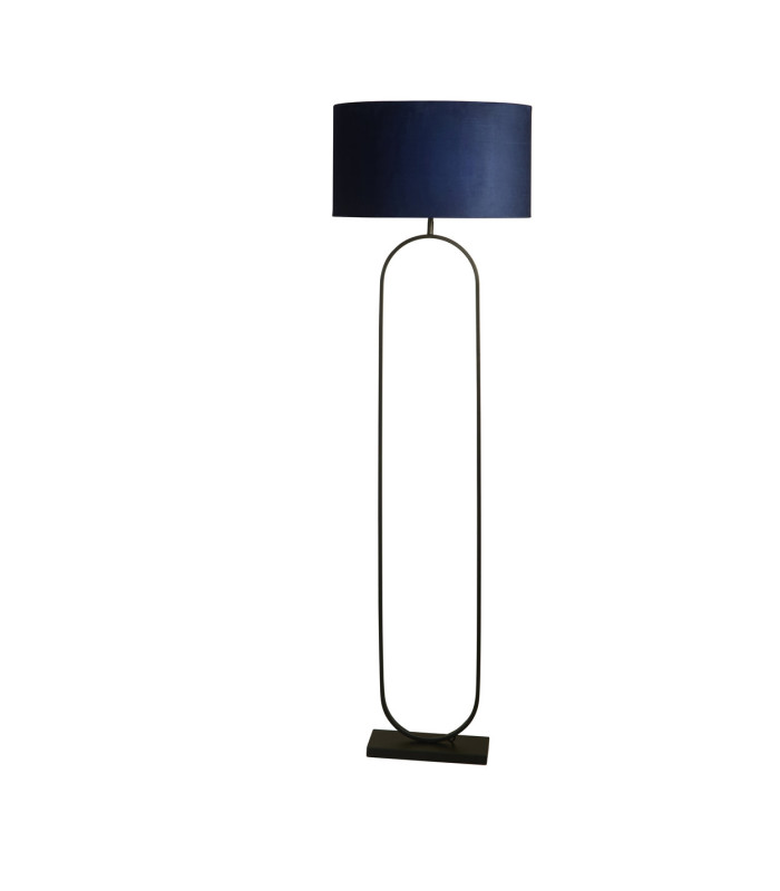 Modish Floor Lamp Black Navy Shade 1x E27-4