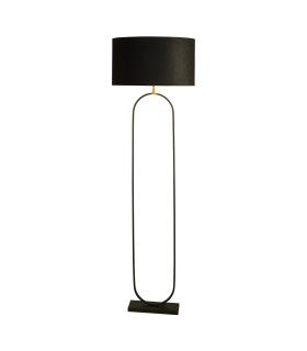 Modish Floor Lamp Black Black Shade 1x E27-1