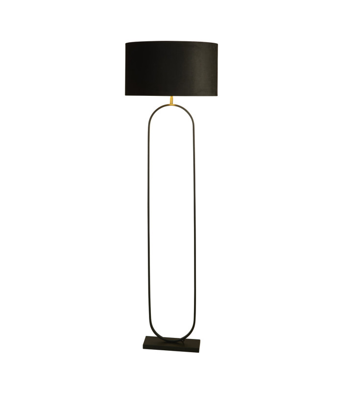 Modish Floor Lamp Black Black Shade 1x E27-1