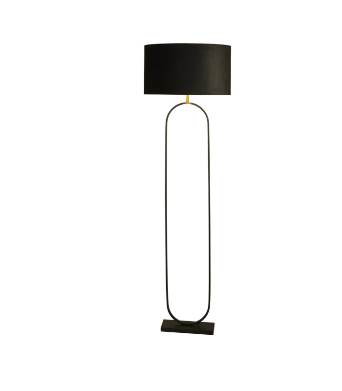Modish Floor Lamp Black Black Shade 1x E27-3