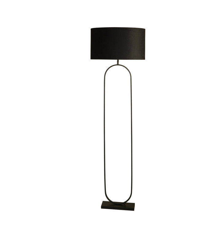 Modish Floor Lamp Black Black Shade 1x E27-4