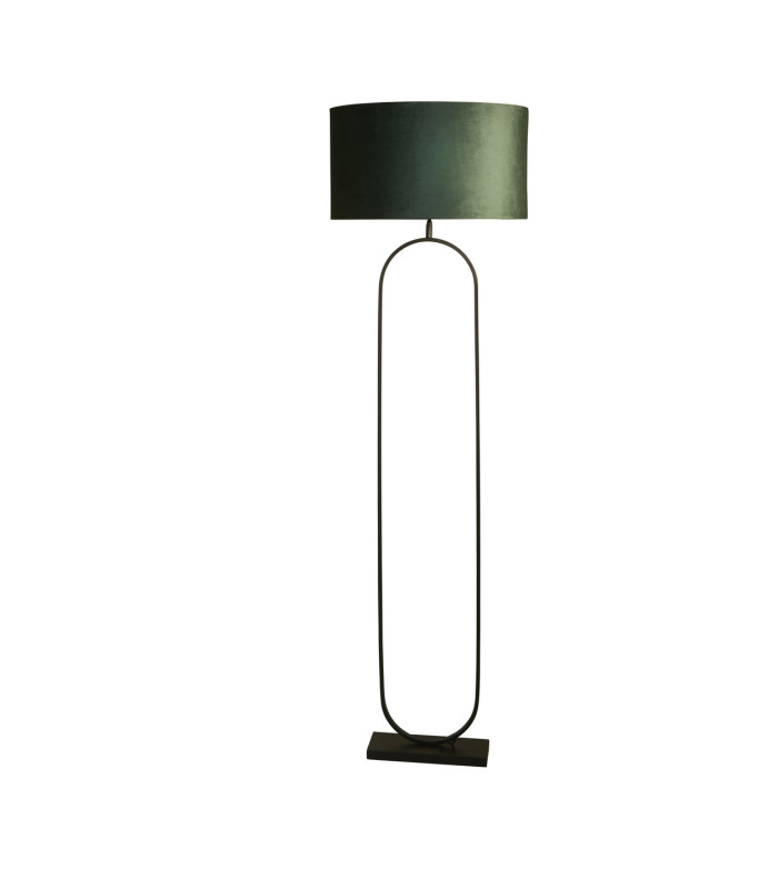 Modish Floor Lamp Black Green Shade 1x E27-4