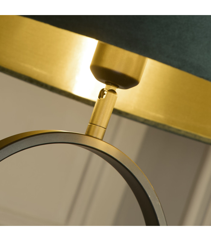 Modish Floor Lamp Black Green Shade 1x E27-5