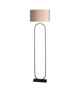 Modish Floor Lamp Black Pink Shade 1x E27-1