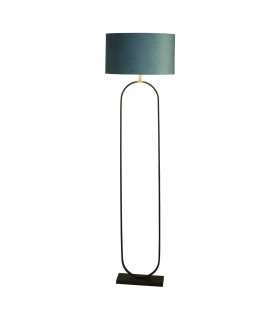 Modish Floor Lamp Black Teal Shade 0x-1