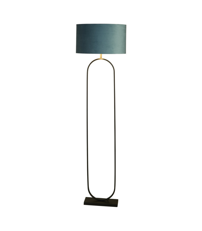 Modish Floor Lamp Black Teal Shade 0x-1