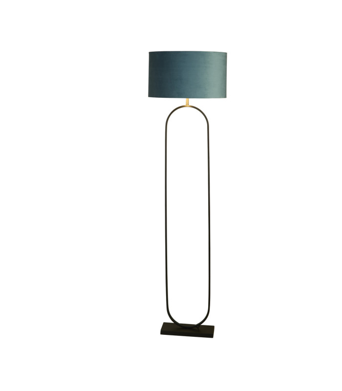Modish Floor Lamp Black Teal Shade 0x-3