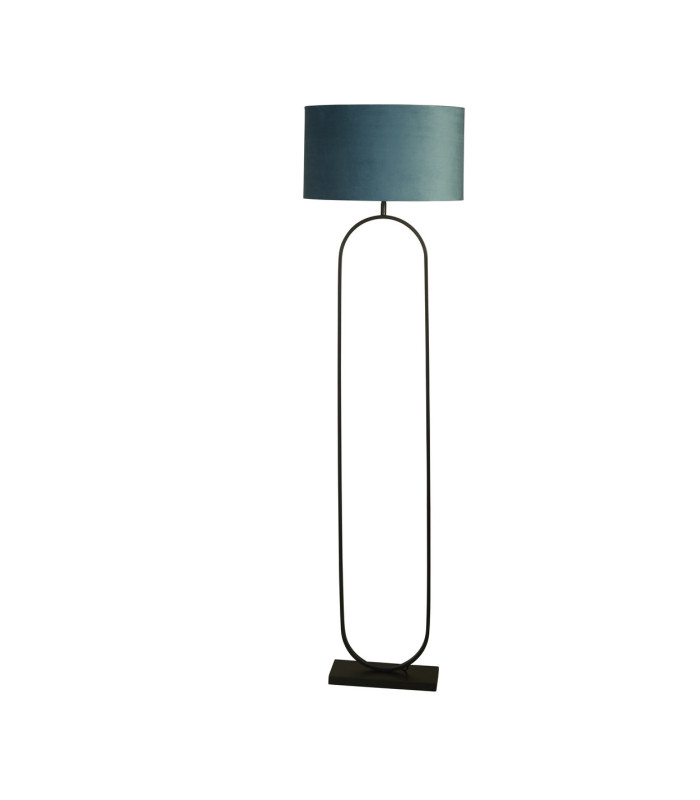 Modish Floor Lamp Black Teal Shade 0x-4