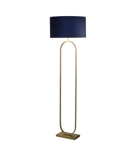 Modish Floor Lamp Bronze Navy Shade 1x E27-1