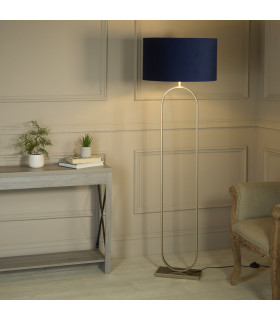 Modish Floor Lamp Bronze Navy Shade 1x E27-2
