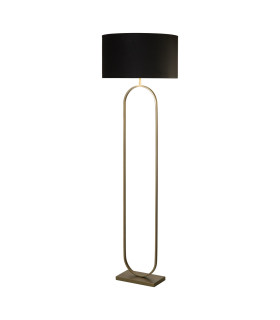 Modish Floor Lamp Bronze Black Shade 1x E27-1