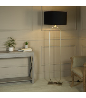Modish Floor Lamp Bronze Black Shade 1x E27-2