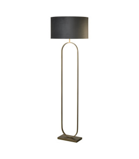 Modish Floor Lamp Bronze Dark Grey Shade 1x E27-1