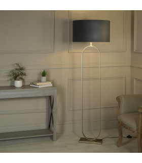 Modish Floor Lamp Bronze Dark Grey Shade 1x E27-2