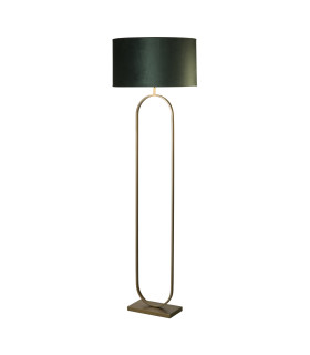 Modish Floor Lamp Bronze Green Shade 1x E27-1