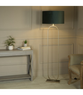 Modish Floor Lamp Bronze Green Shade 1x E27-2