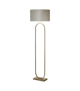 Modish Floor Lamp Bronze Grey Shade 1x E27-1