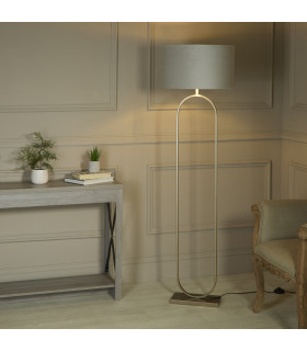 Modish Floor Lamp Bronze Grey Shade 1x E27-2