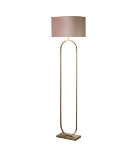 Modish Floor Lamp Bronze Pink Shade 1x E27-1