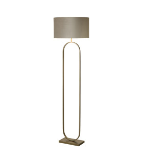 Modish Floor Lamp Bronze Taupe Shade 1x E27-1
