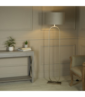 Modish Floor Lamp Bronze Taupe Shade 1x E27-2