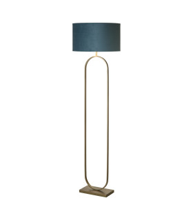 Modish Floor Lamp Bronze Teal Shade x E27-1