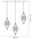 Ceiling Cluster Pendant Round 3 Light Polished Chrome, Crystal - 3