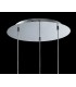 Ceiling Cluster Pendant Round 3 Light Polished Chrome, Crystal - 5