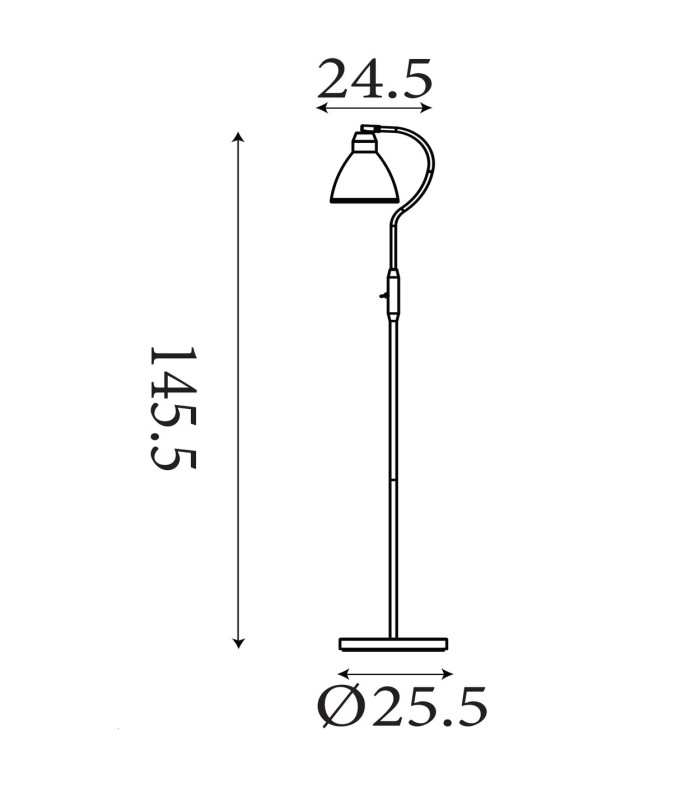 Adjustable Floor Lamp Satin Nickel 1x-6