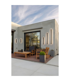 Bordo Ii Square LED Outdoor Wall Light Length 1200mm Black IP65-2