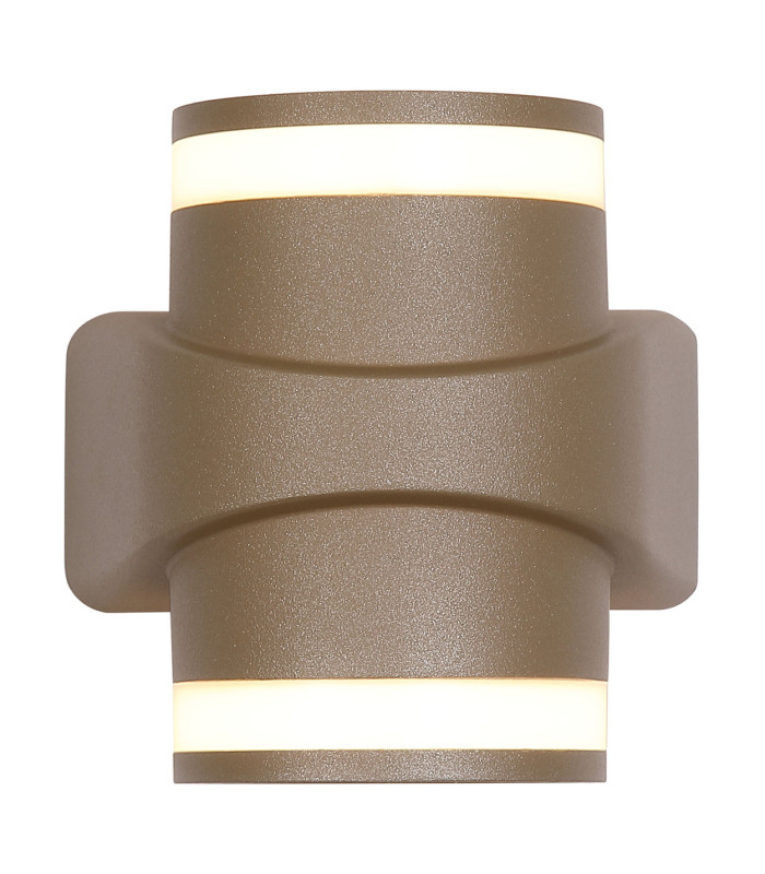 Grip LED Outdoor Up Down Wall Light Gold IP65-1