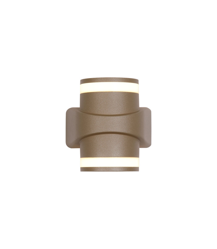 Grip LED Outdoor Up Down Wall Light Gold IP65-3