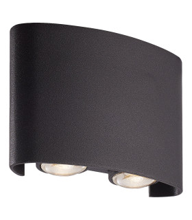 Shadows LED Outdoor Up Down Wall Light Black Aluminum IP44-1
